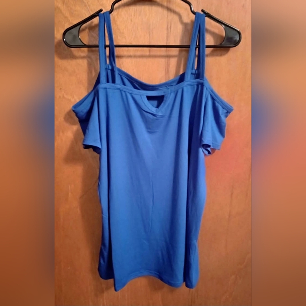 Zara Blue Cold Shoulder Camisole